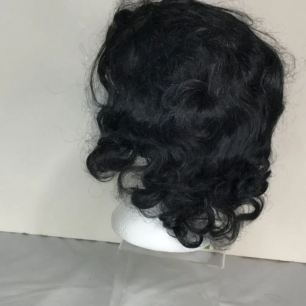 Wig Medium Black Messy Curly Medium Halloween Costume Dress Up Cosplay